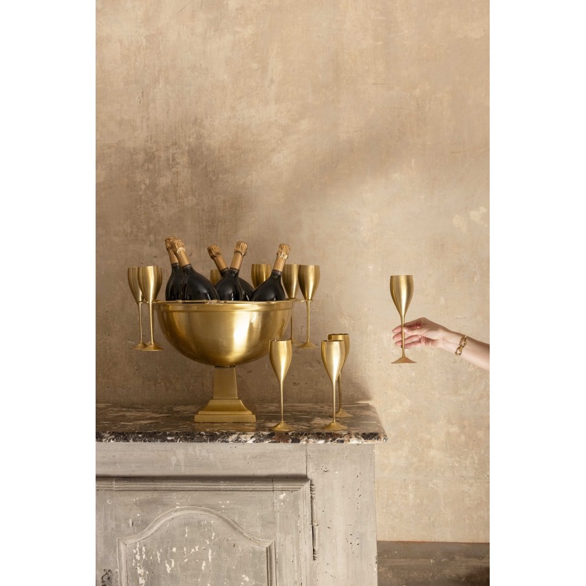 CHAMPAGNE COOLER WITH 12 GOBLETS