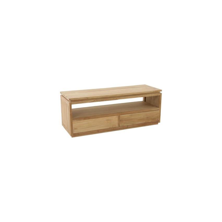 Meuble TV en teck naturel – Format équilibré et style intemporel