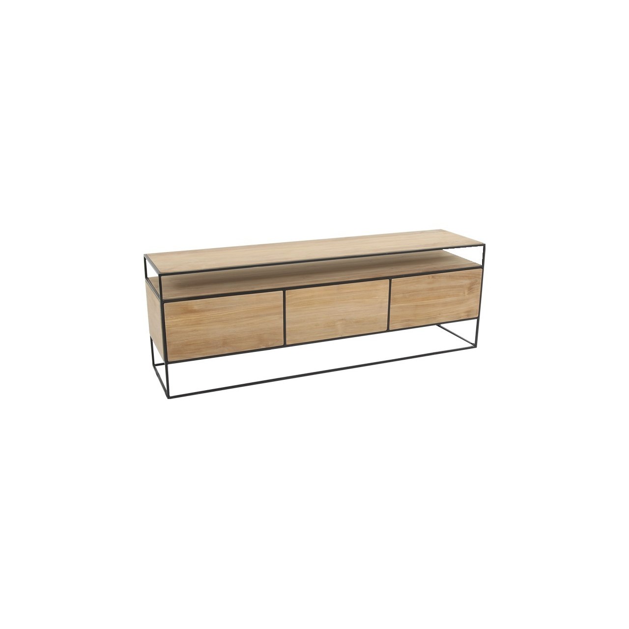 Meuble TV Cabinet Medium New Teak Grade a Naturel