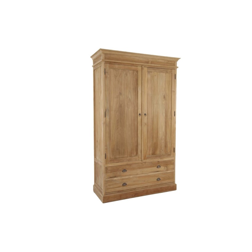 Armoire d’entrée en teck massif – Style naturel et rangement vertical
