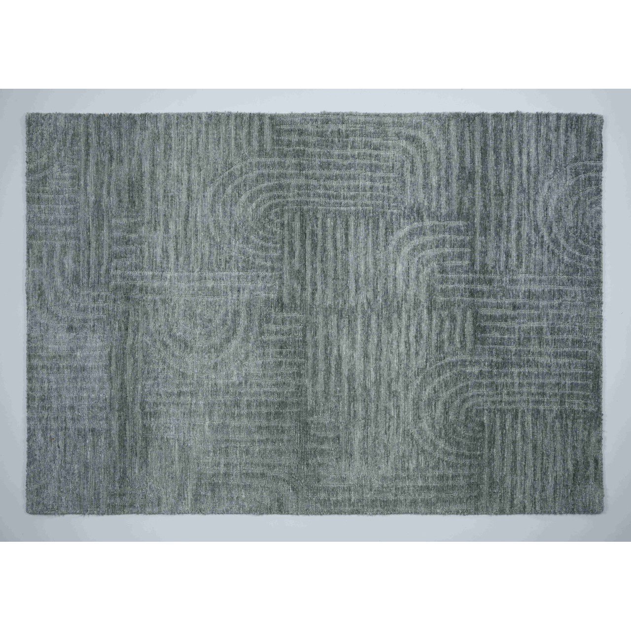 RUG POLYSTER green