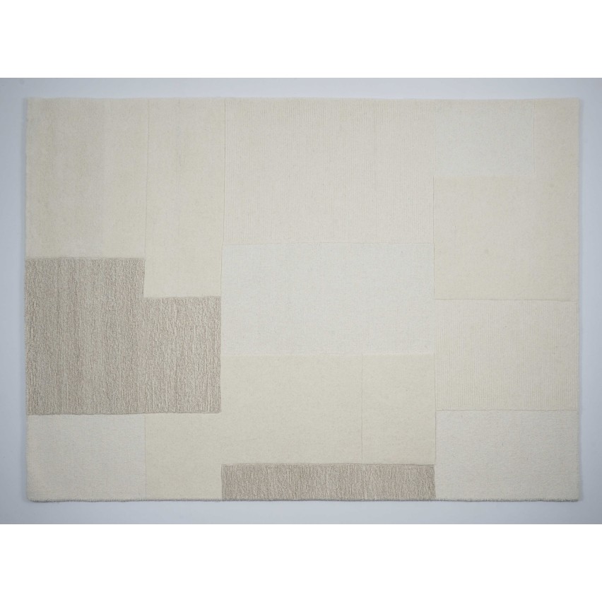 TAPIS EN LAINE ivoire