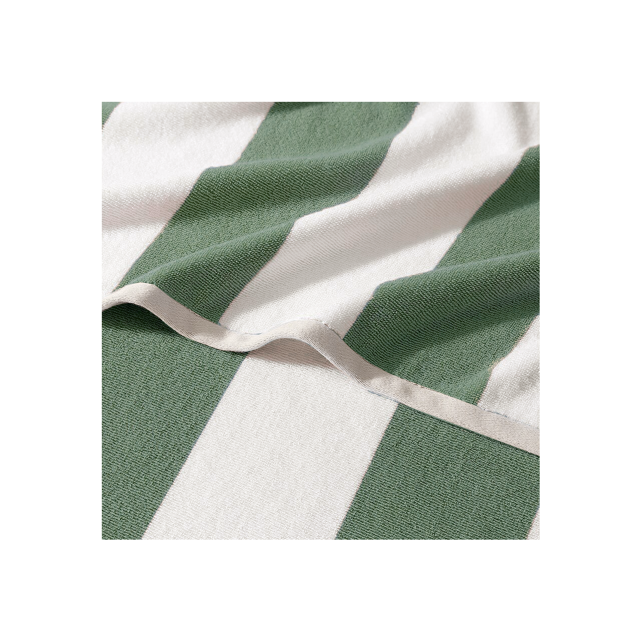 DRAP DE PLAGE REGATE BLANC/EUCALYPTO