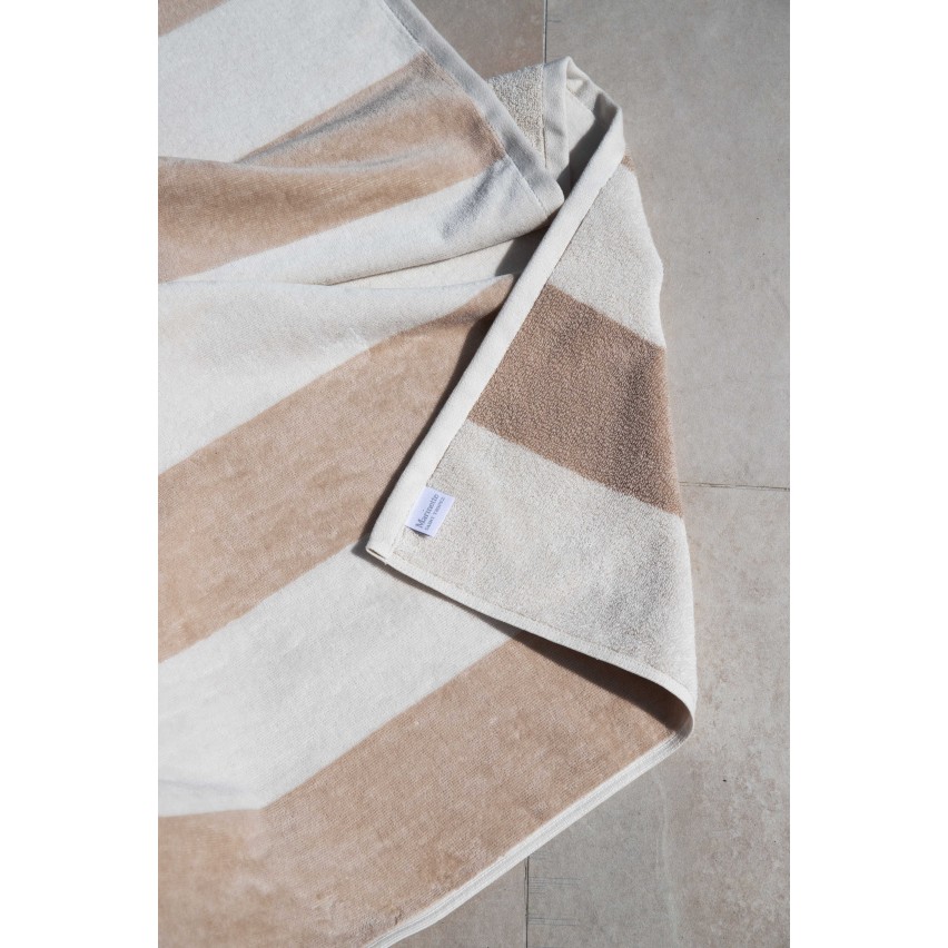 DRAP DE PLAGE REGATE BLANC/BEIGE