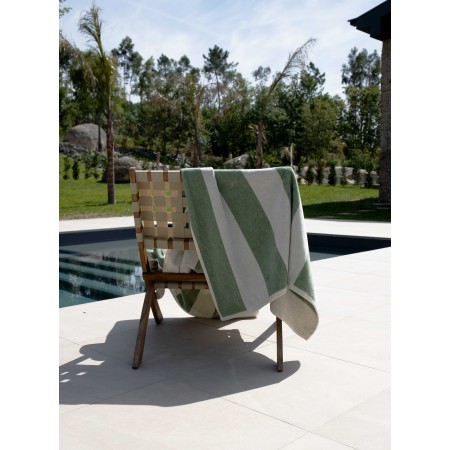 DRAP DE PLAGE REGATE BLANC/EUCALYPTO