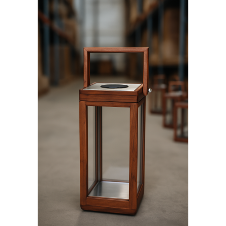 SOLAR LANTERN acacia large
