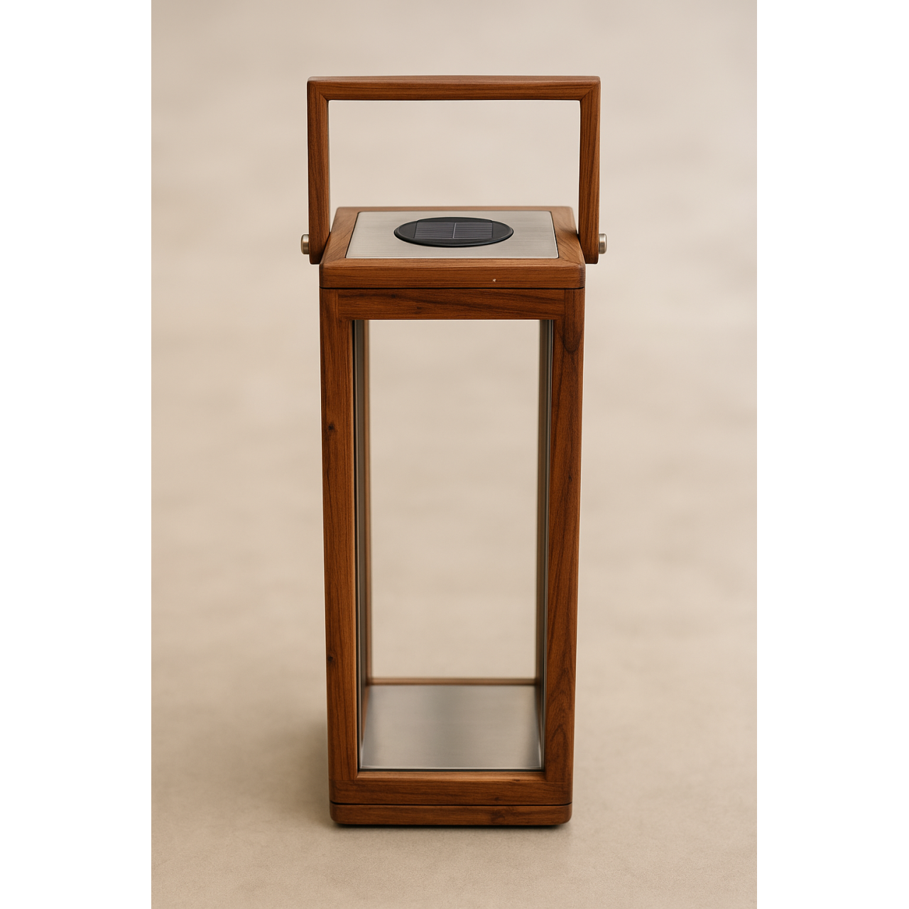 SOLAR LANTERN acacia medium