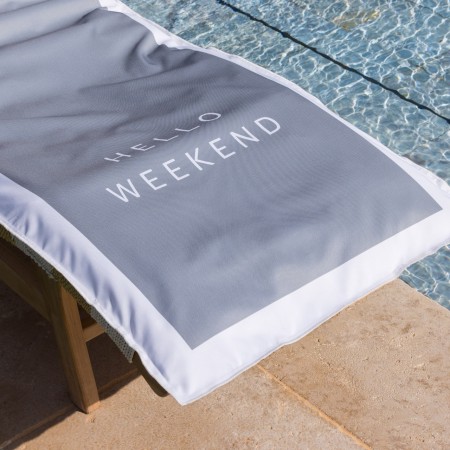 HOUSSE DE PISCINE OUTDOOR "DEHOUSSABLE" HELLO WEEK-END