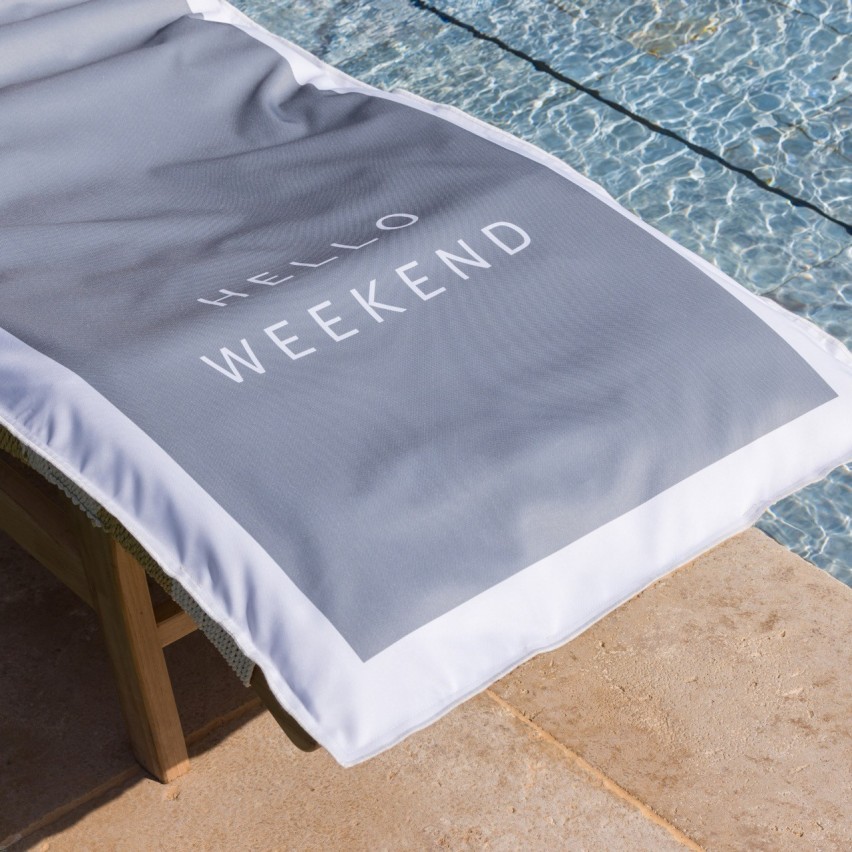 HOUSSE DE PISCINE OUTDOOR "DEHOUSSABLE" HELLO WEEK-END