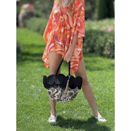 LARGE BEACH BAG IN NATURAL MATERIALS