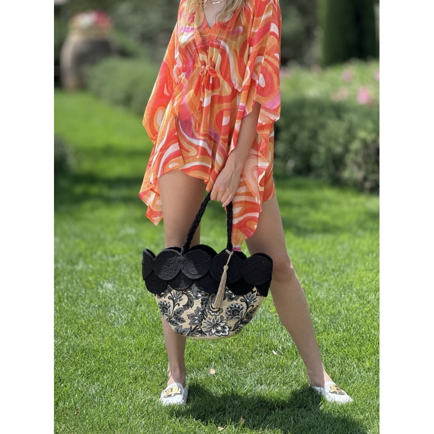 LARGE BEACH BAG IN NATURAL MATERIALS