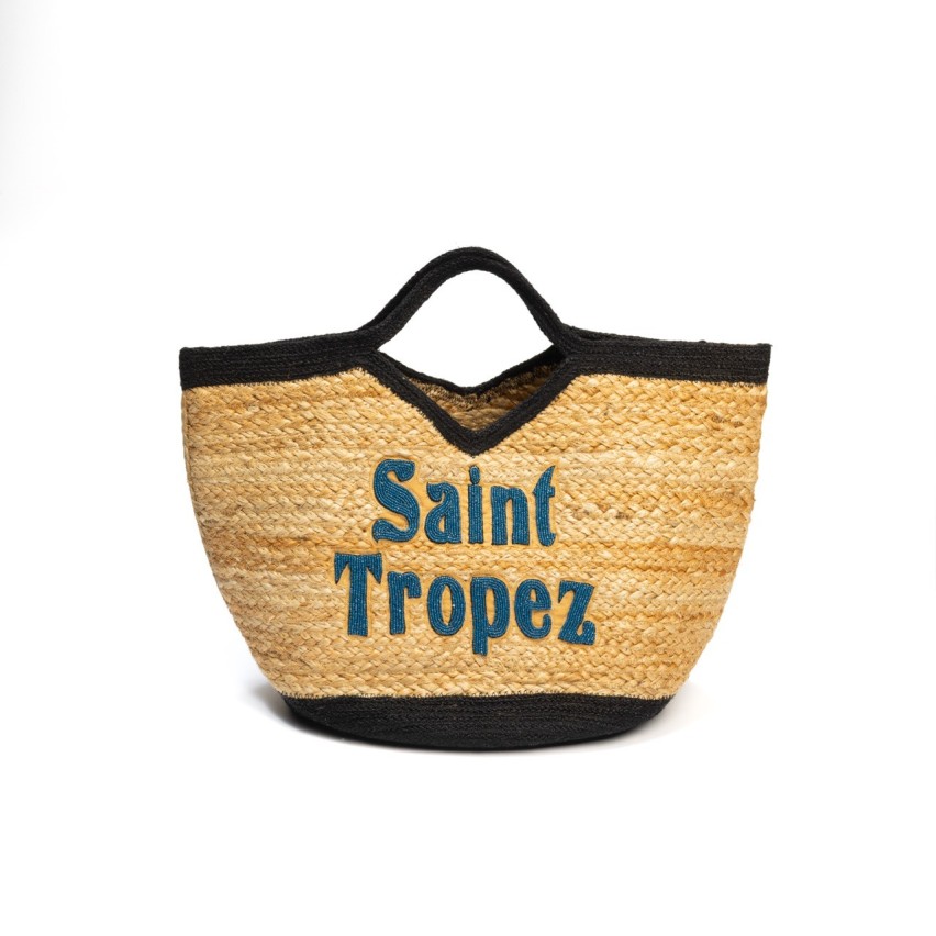 LARGE SAINT-TROPEZ BEACH BAG IN NATURAL MATERIALS