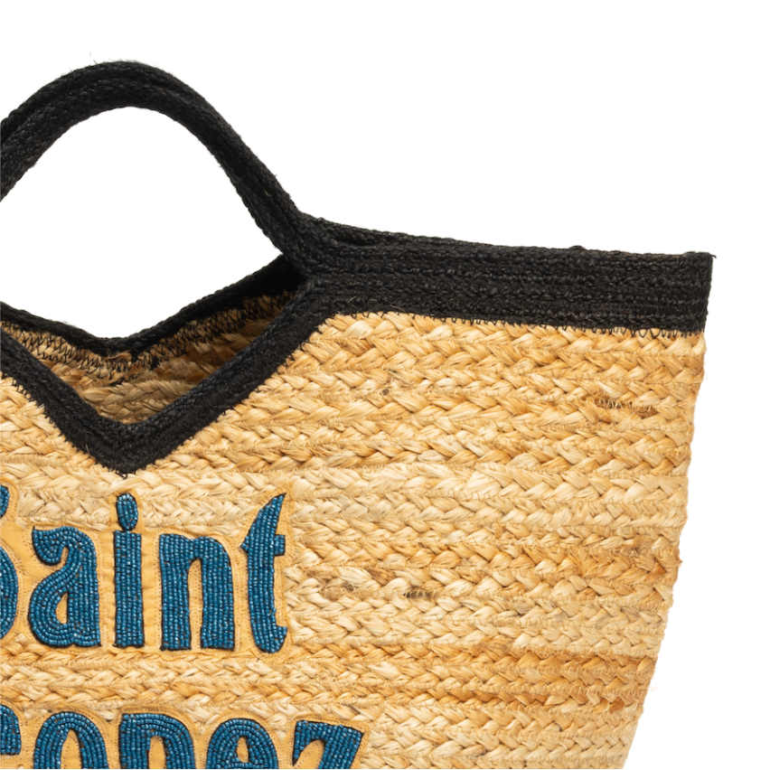 LARGE SAINT-TROPEZ BEACH BAG IN NATURAL MATERIALS