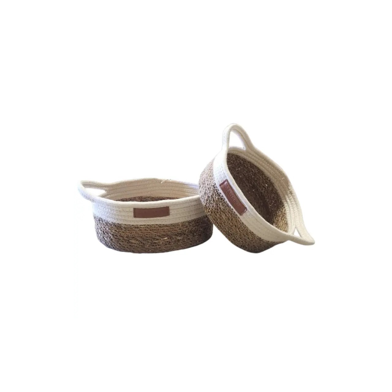 Set de 2 paniers de rangement – Légers, style bohème chic