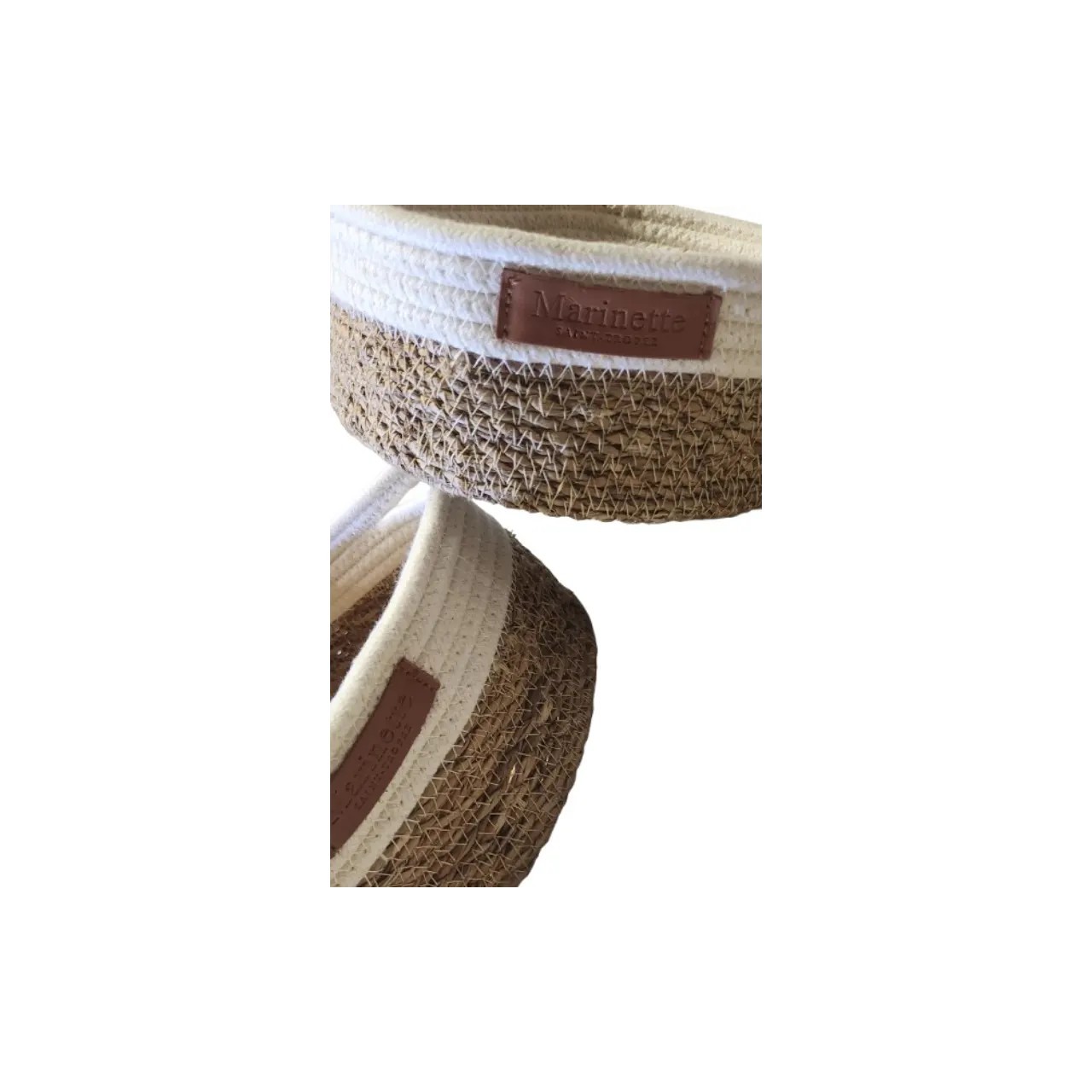 Set de 2 paniers de rangement – Légers, style bohème chic