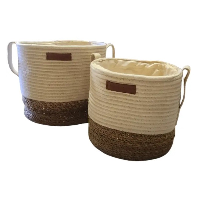 SET OF 2 STORAGE BASKETS