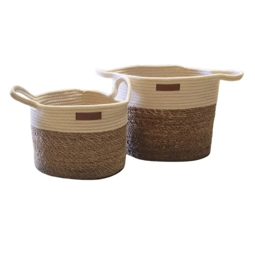 Set de 2 Paniers pliables pour rangement maison – Set pratique & esthétique