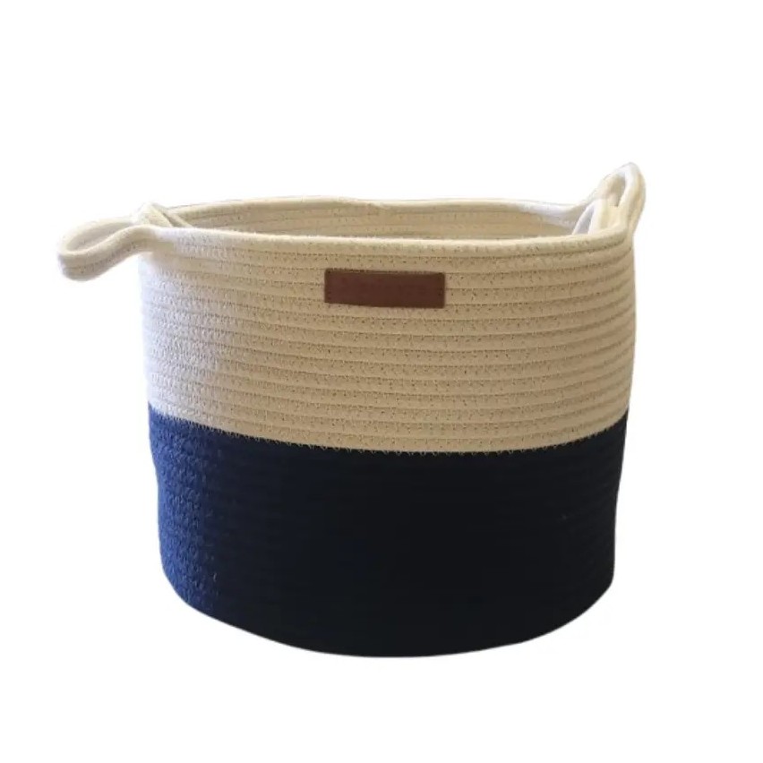 Lot de 2 paniers pour rangement – Design naturel, idéal buanderie ou dressing