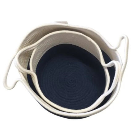 Lot de 2 paniers pour rangement – Design naturel, idéal buanderie ou dressing