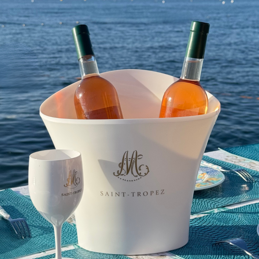Pack Seau "M" Gold + 6 verres "M" Gold