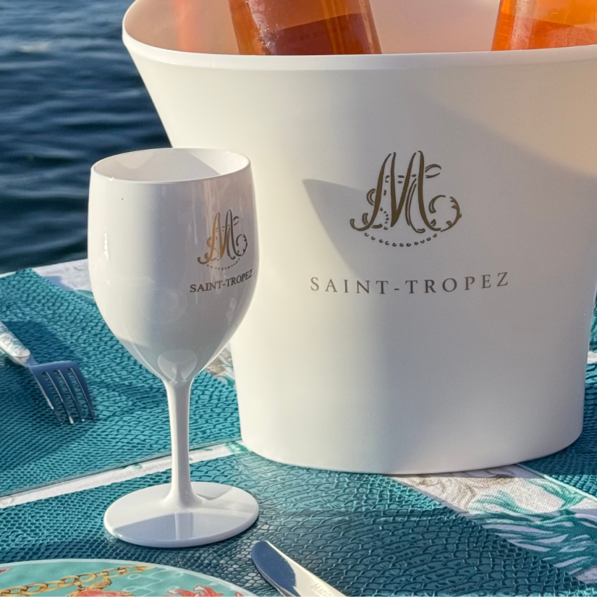 Pack Seau "M" Gold + 6 verres "M" Gold