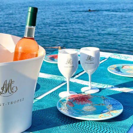 Pack Seau "M" Gold + 6 verres "M" Gold